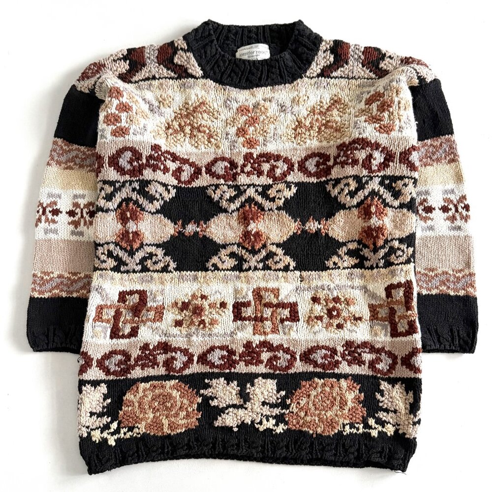 Vintage Jennifer Reed, Sweater / 3D Textured Knit / Cottagecore